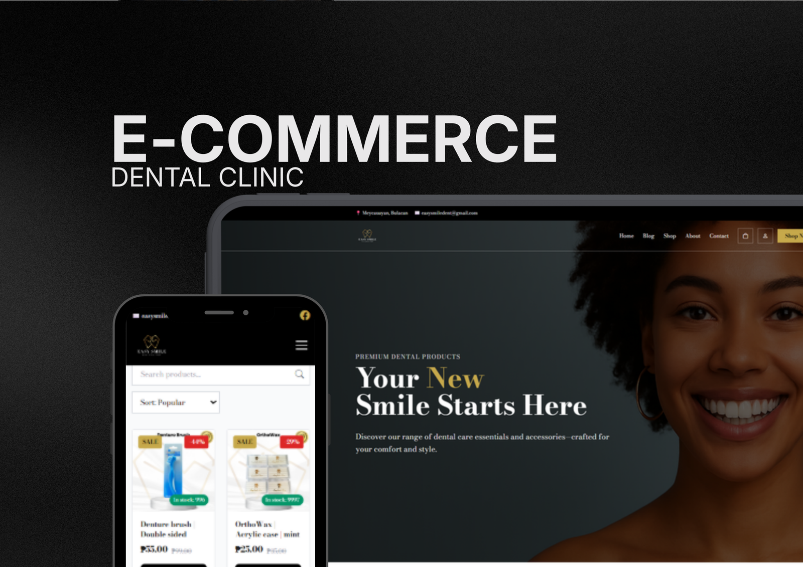 Dental ecommerce website project